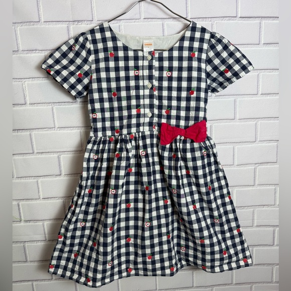 GYMBOREE Charming Checkered Kids Dress with Red Accents/size 8 - Picture 1 of 7